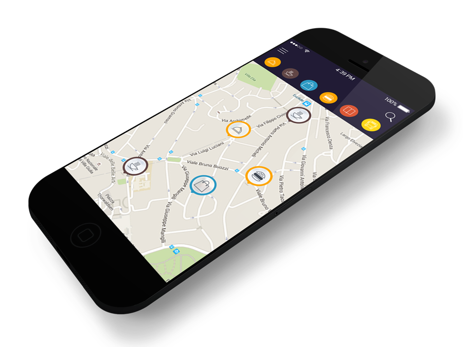 Sviluppo app mobile con geolocalizzazione - App per aziende Roma - VPONE sviluppo app mobile Roma